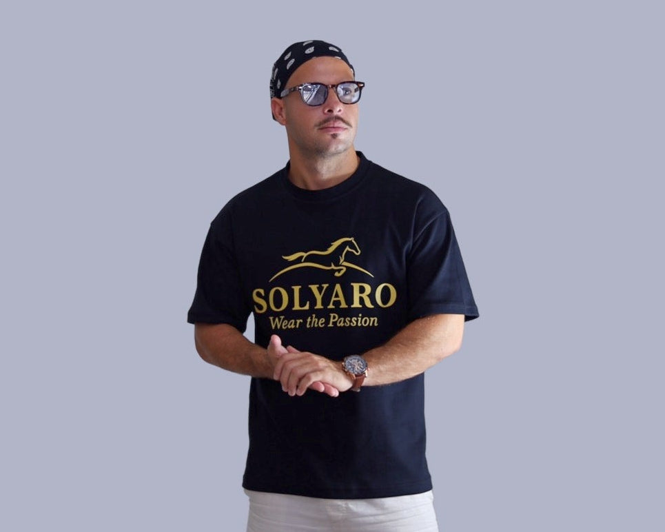 Friesian Black Tshirt  Solyaro Freedom Signature Fit