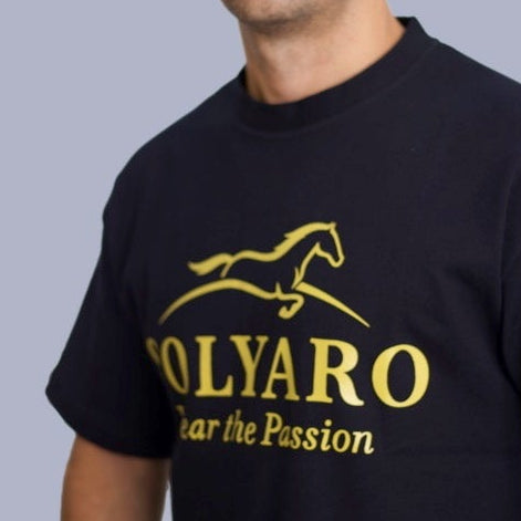 Solyaro Friesian Black Tshirt | Gold Print | Freedom Signature Fit